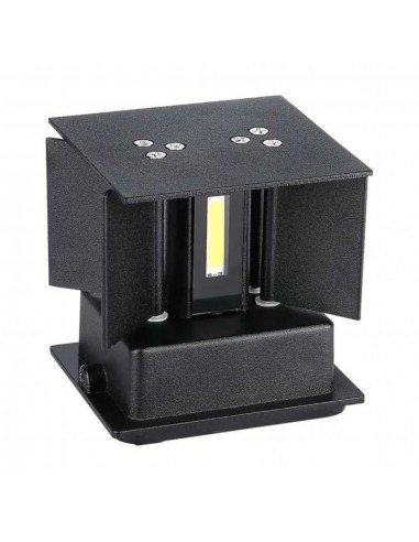 217087-Lampada LED da Muro Quadrata Doppio LED COB  LM/W Colore Nero Satinato Fascio Luminoso Regolabile  -6