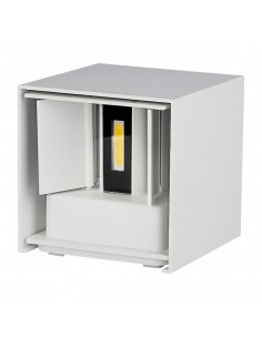 217088-Lampada LED da Muro Quadrata Doppio LED COB  LM/W Colore Bianco Satinato Fascio Luminoso Regolabile  -1