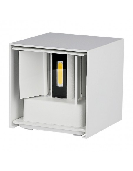 217088-Lampada LED da Muro Quadrata Doppio LED COB  LM/W Colore Bianco Satinato Fascio Luminoso Regolabile  -1