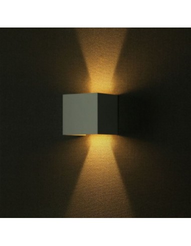 217088-Lampada LED da Muro Quadrata Doppio LED COB  LM/W Colore Bianco Satinato Fascio Luminoso Regolabile  -3