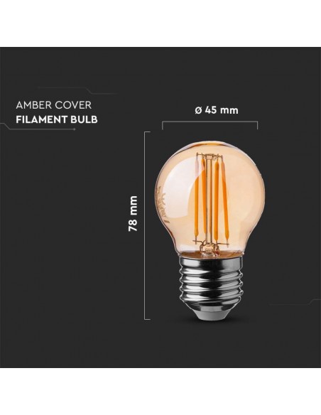 217100-Lampadina LED E  G Filamento Ambrato -3