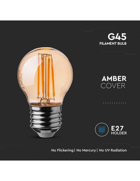 217100-Lampadina LED E  G Filamento Ambrato -6