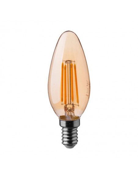 217113-Lampadina LED E  Candela Filamento Ambrato -1