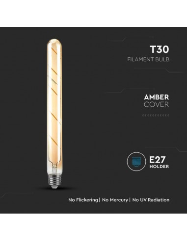 217142-Lampadina LED E  T Filamento Ambrato -6