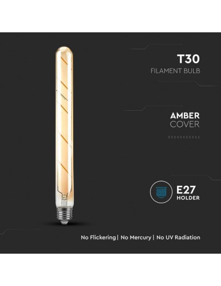 217142-Lampadina LED E  T Filamento Ambrato -6