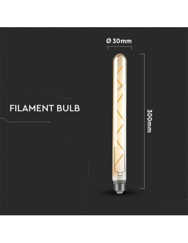 217144-Lampadina LED E  LM/W T Filamento Ambrato -3