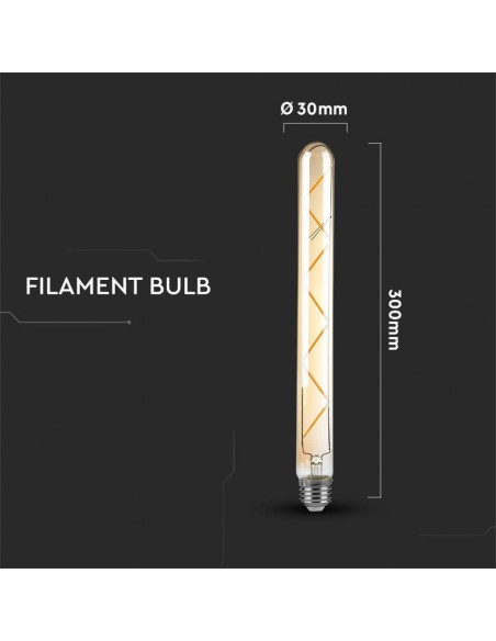 217144-Lampadina LED E  LM/W T Filamento Ambrato -3