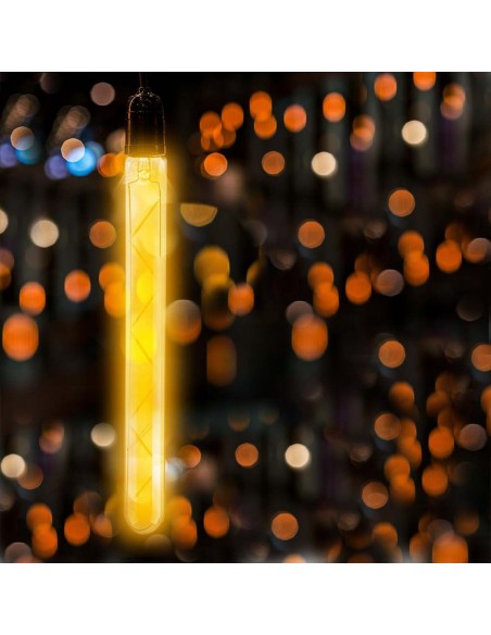 217144-Lampadina LED E  LM/W T Filamento Ambrato -4