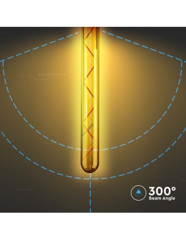 217144-Lampadina LED E  LM/W T Filamento Ambrato -7
