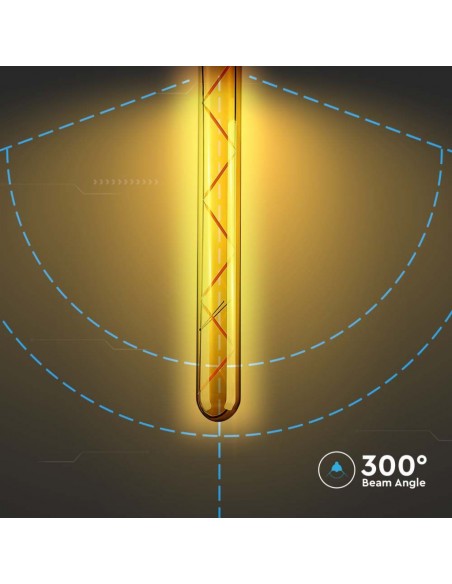 217144-Lampadina LED E  LM/W T Filamento Ambrato -7