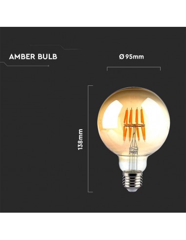 217145-Lampadina LED E  G Filamento Ambrato -3