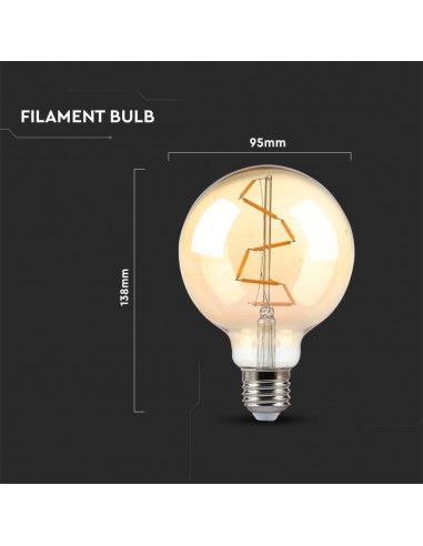 217146-Lampadina LED E  G Filamento Ambrato -3