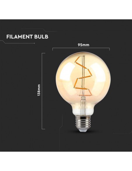 217146-Lampadina LED E  G Filamento Ambrato -3