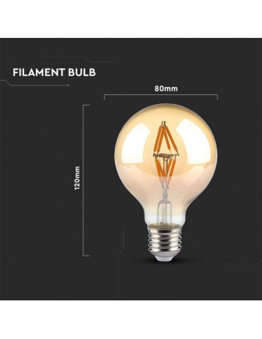 217148-Lampadina LED E  G Filamento Ambrato -3