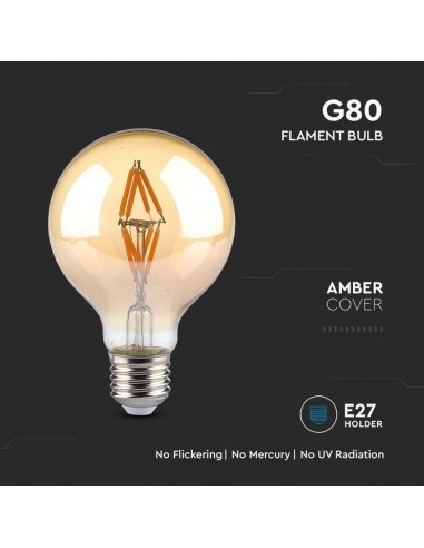 217148-Lampadina LED E  G Filamento Ambrato -6