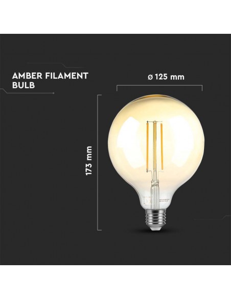 217155-Lampadina LED E  G Filamento Ambrato  Dimmerabile-3