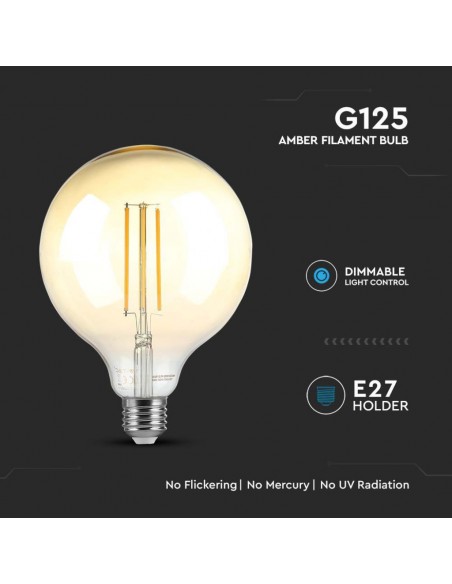 217155-Lampadina LED E  G Filamento Ambrato  Dimmerabile-7