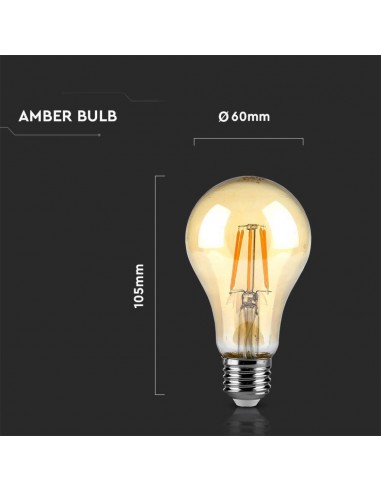 217157-Lampadina LED E  A Filamento Ambrato -3