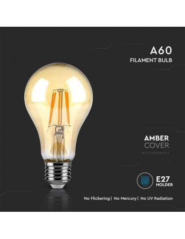 217157-Lampadina LED E  A Filamento Ambrato -6