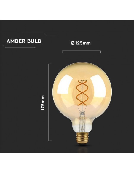 217216-Lampadina LED E  G Filamento Ambrato -3
