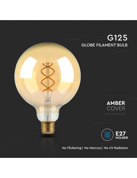 217216-Lampadina LED E  G Filamento Ambrato -5