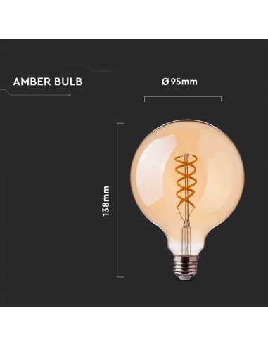 217217-Lampadina LED E  G Filamento Ambrato -3