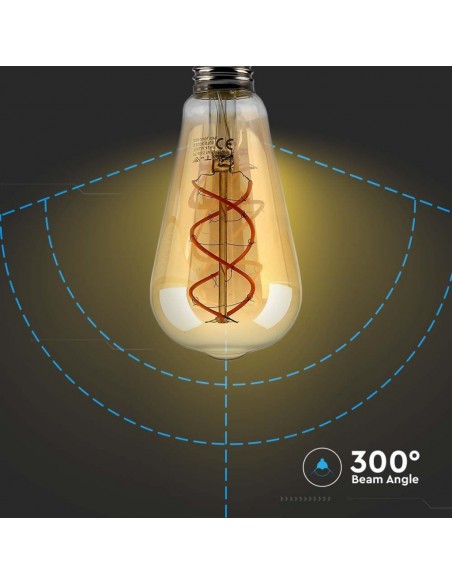 217218-Lampadina LED E  ST Filamento Ambrato -6