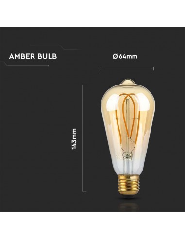 217220-Lampadina LED E  ST Filamento Ambrato -3
