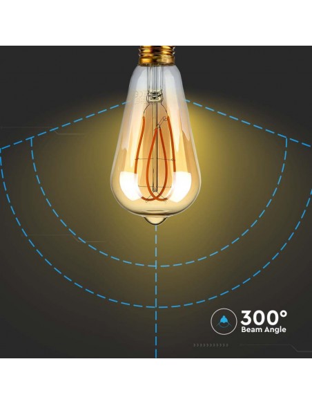 217220-Lampadina LED E  ST Filamento Ambrato -6
