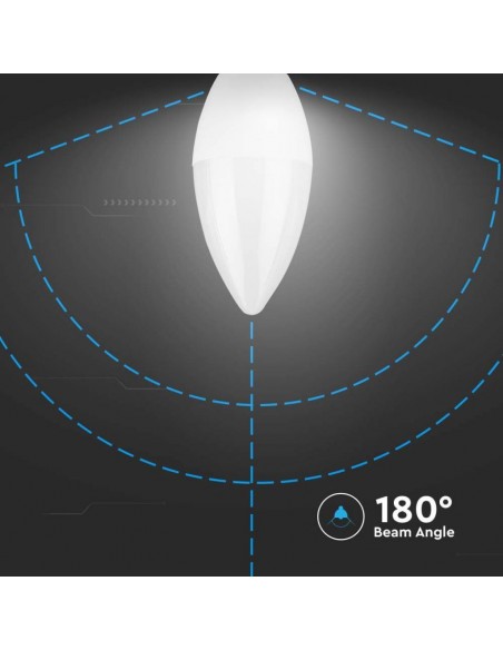 Lampadina LED E14 4,5W Candela 6500K (Box 3 Pezzi)