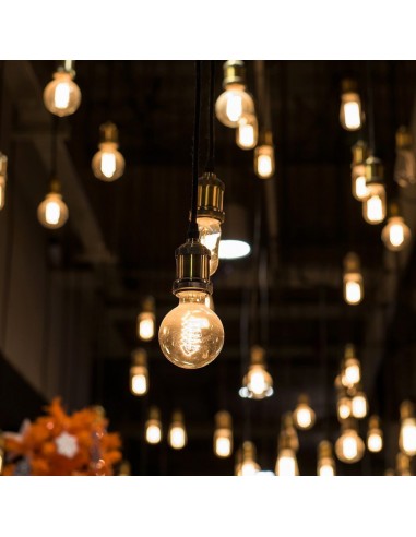 217328-Lampadina LED E  G Filamento Ambrato a doppio Spirale -4