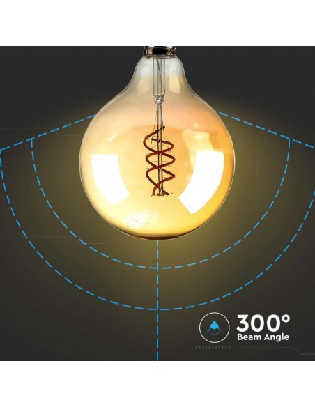 217328-Lampadina LED E  G Filamento Ambrato a doppio Spirale -6