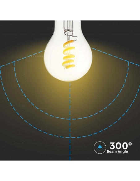 217336-Lampadina LED E  LM/W A Filamento a Spirale -7