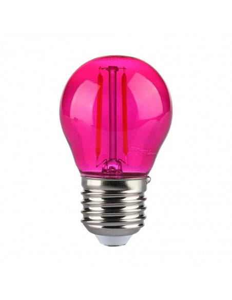 217410-Lampadina LED E  G Filamento Colore Rosa-1