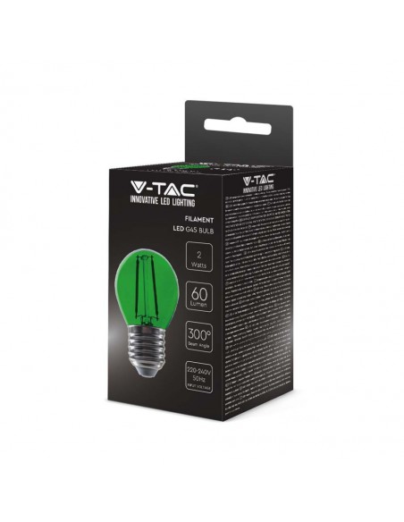 217411-Lampadina LED E  G Filamento Colore Verde-2
