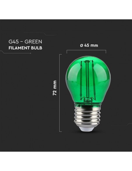 217411-Lampadina LED E  G Filamento Colore Verde-3