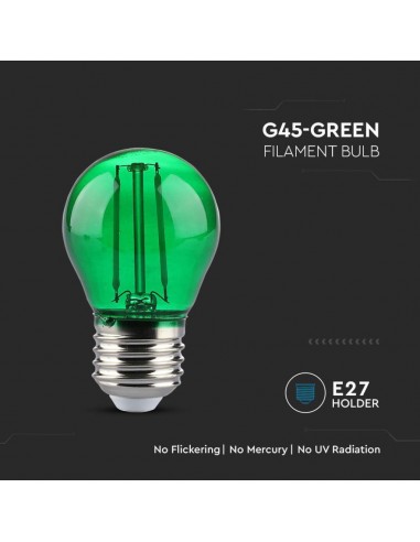 217411-Lampadina LED E  G Filamento Colore Verde-5