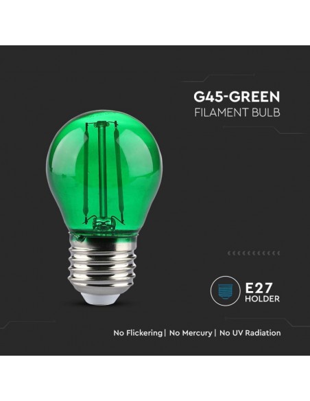 217411-Lampadina LED E  G Filamento Colore Verde-5