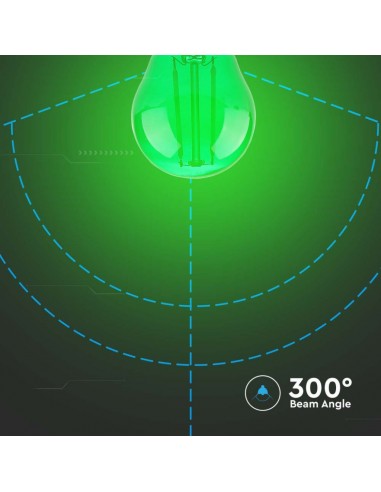 217411-Lampadina LED E  G Filamento Colore Verde-6