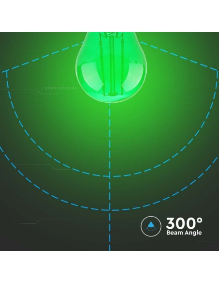 217411-Lampadina LED E  G Filamento Colore Verde-6