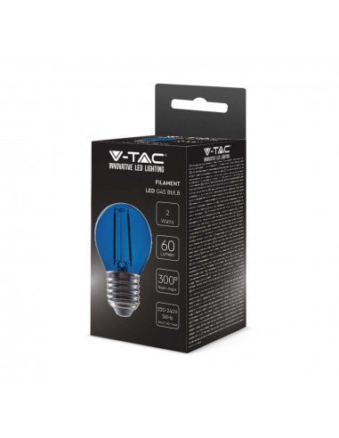 217412-Lampadina LED E  G Filamento Colore Blu-2