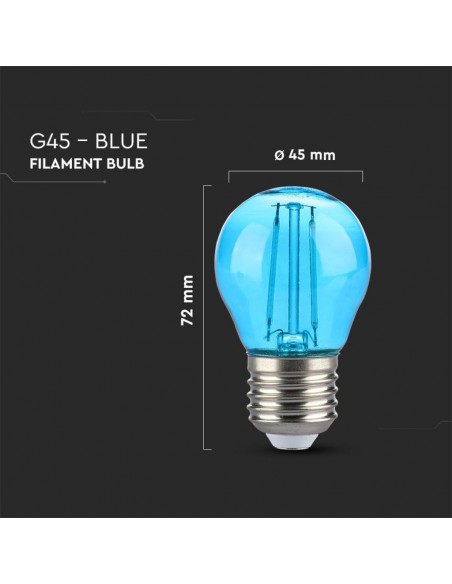 217412-Lampadina LED E  G Filamento Colore Blu-3