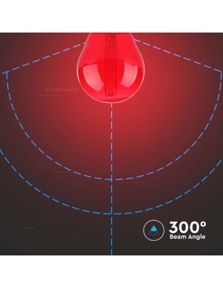 217413-Lampadina LED E  G Filamento Colore Rosso-6
