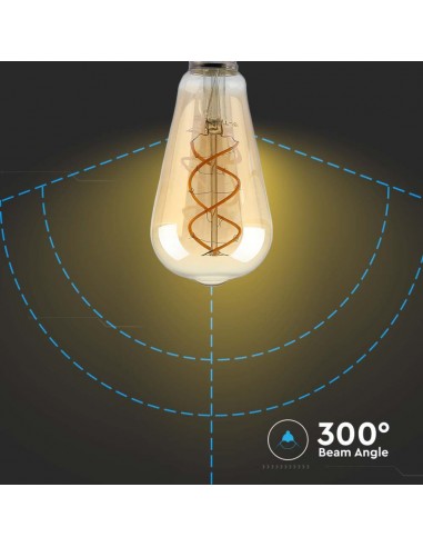 217416-Lampadina LED E  ST Filamento Ambrato  Dimmerabile-6