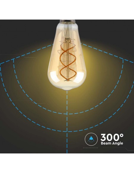 217416-Lampadina LED E  ST Filamento Ambrato  Dimmerabile-6