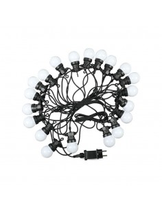 217439-Catenaria m con  Lampadine mini Globo LED  Colore Bianco con Schuko e Trasformatore  IP-1