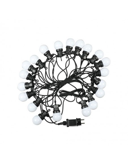 217439-Catenaria m con  Lampadine mini Globo LED  Colore Bianco con Schuko e Trasformatore  IP-1