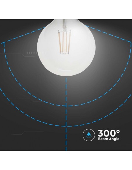 217454-Lampadina LED E  LM/W G Filamento Trasparente -7