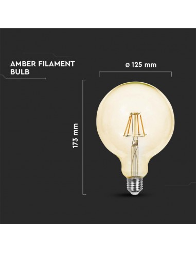 217456-Lampadina LED E  G Filamento Ambrato -3