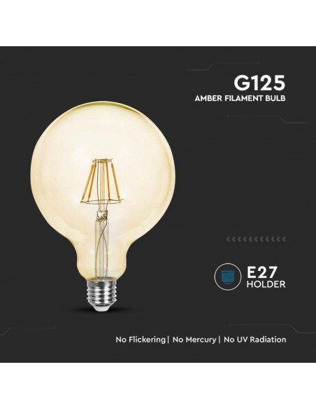 217456-Lampadina LED E  G Filamento Ambrato -7